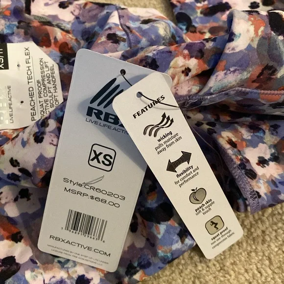 NWT RBX XS workout leggings ankle length - Picture 4 of 7